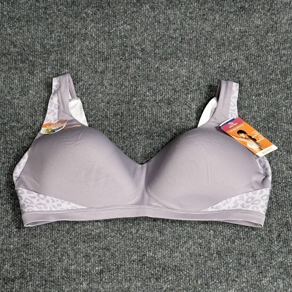 Warner's Bra Womens XL Mauve No Side Effects Wire-Free Back Smoothing RA2231A - Picture 1 of 16